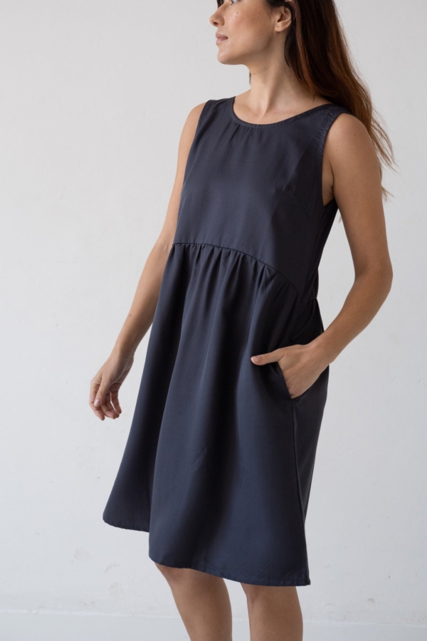 Vestido Hazel tirantes Tencel negro