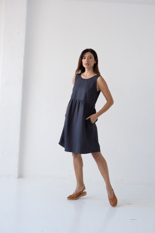 Vestido Hazel tirantes Tencel negro