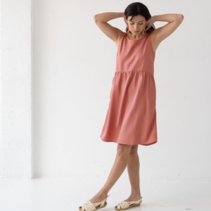 Vestido Hazel tirantes Tencel rosa coral