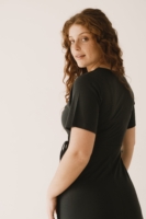 Vestido Helen cruzado Tencel negro