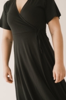 Vestido Helen cruzado Tencel negro