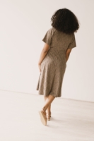Vestido Helen cruzado marrón corteza