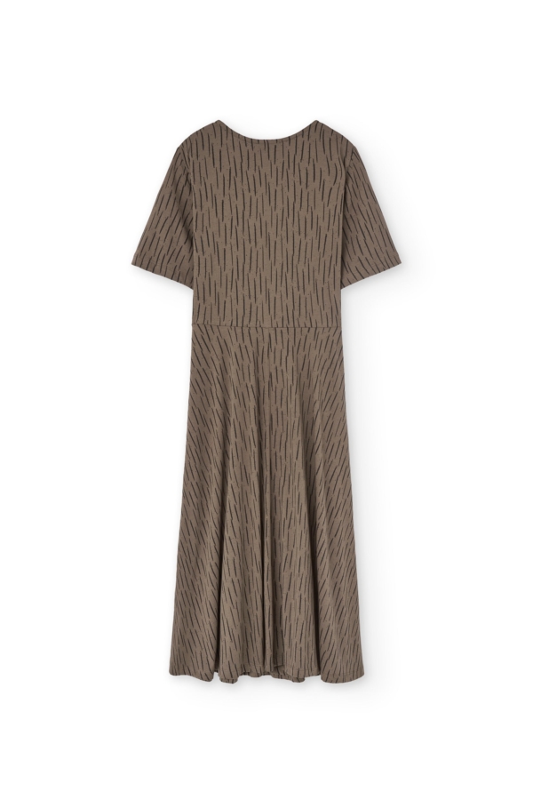 Vestido Helen cruzado marrón corteza