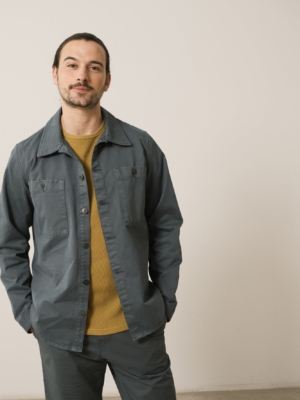 Sobrecamisa Worker Helmut Azul Algodón Orgánico