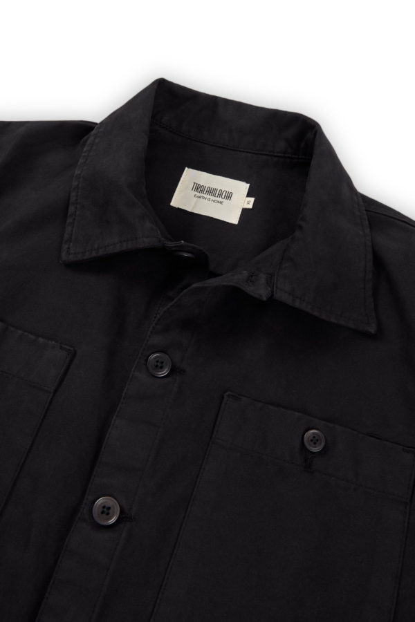 Sobrecamisa Worker Helmut Unisex Negro Algodón Orgánico