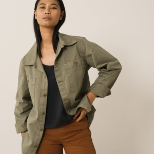 Sobrecamisa Worker Helmut Unisex Verde Algodón Orgánico