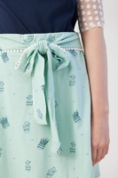 Falda lazo verde Ingrid estampado cactus.