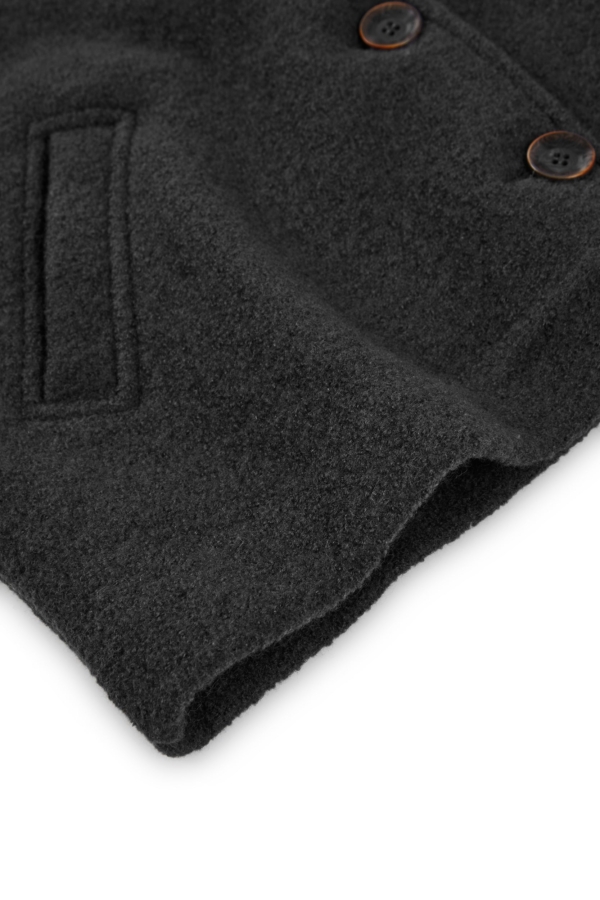 Chaqueta corta 100% lana merino gris