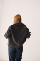 Chaqueta corta 100% lana merino gris