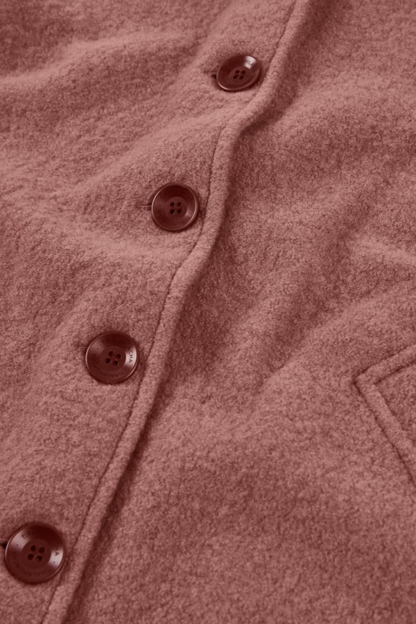 Chaqueta corta 100% lana merino rosa