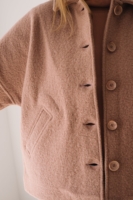 Chaqueta corta 100% lana merino rosa