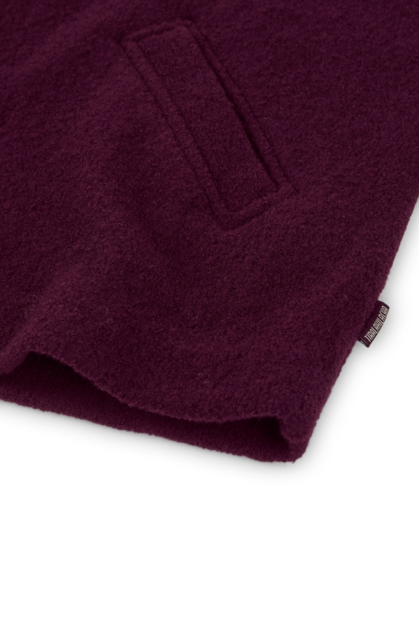 Chaqueta corta 100% lana merino púrpura