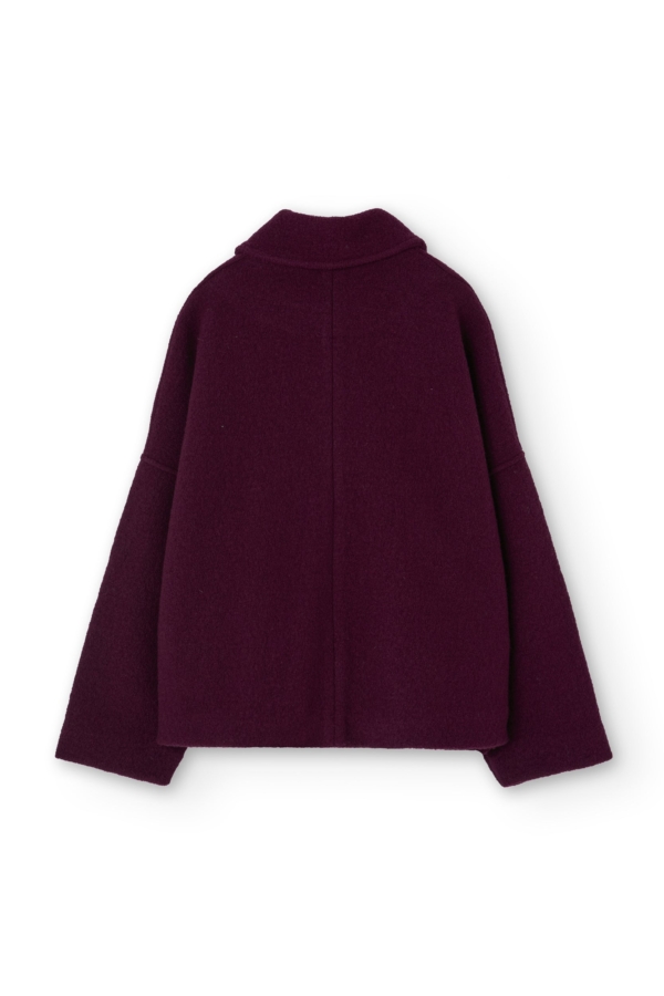 Chaqueta corta 100% lana merino púrpura