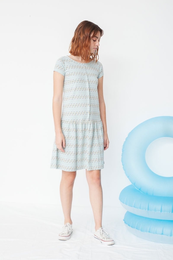 Vestido Miranda tipo charlestón en estampado flechas