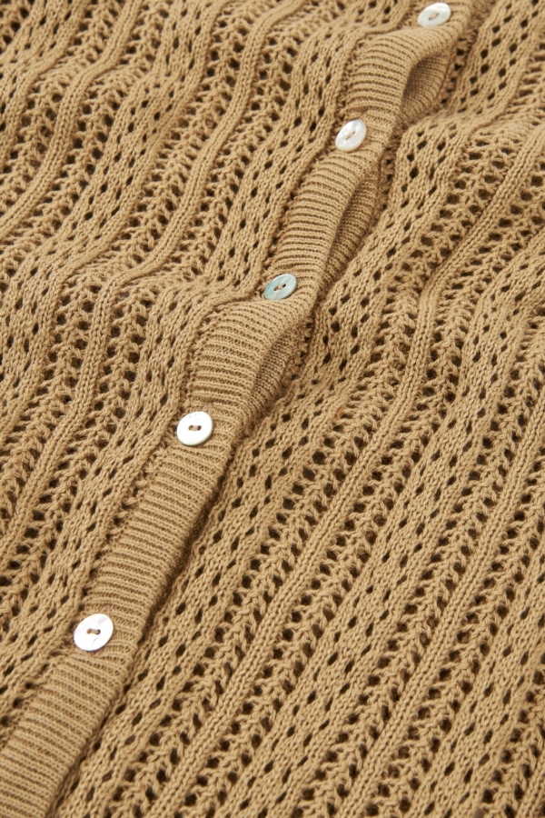 Cardigan Calado Bibi Mostaza