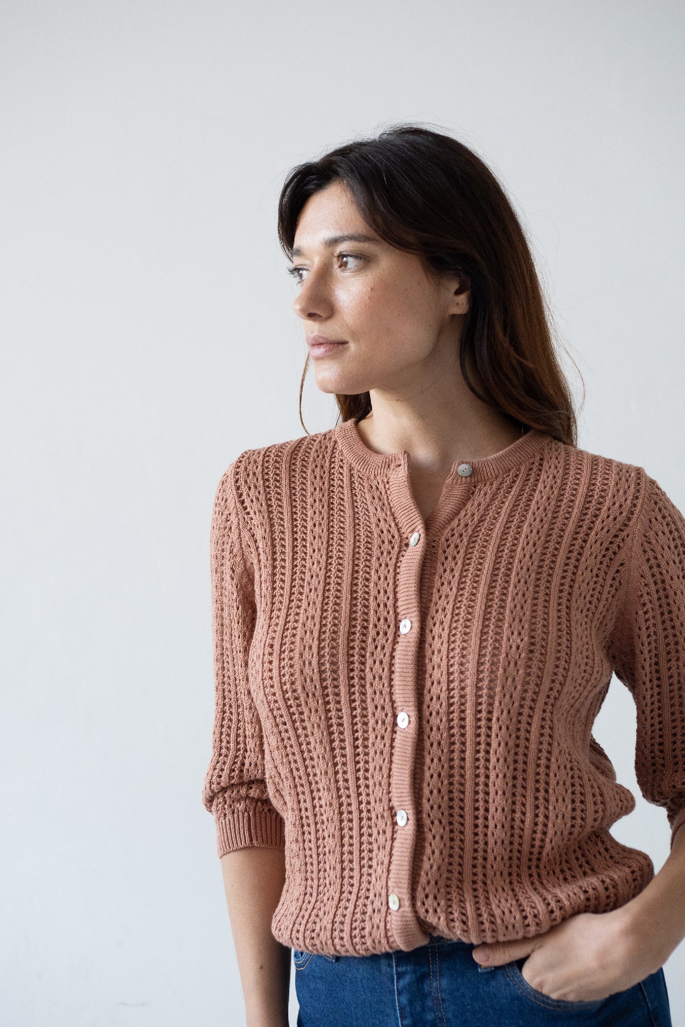 Alma Labibi Cardigan Calado Bibi Rosa - ALMAmarket