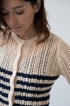 Cardigan Calado Bibi Beige Bicolor