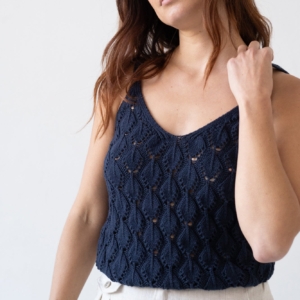 Tank Top Basile calado Azul