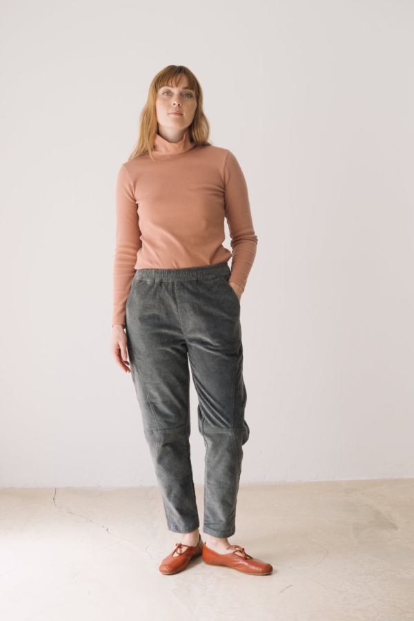 Pantalón pana algodón orgánico azul