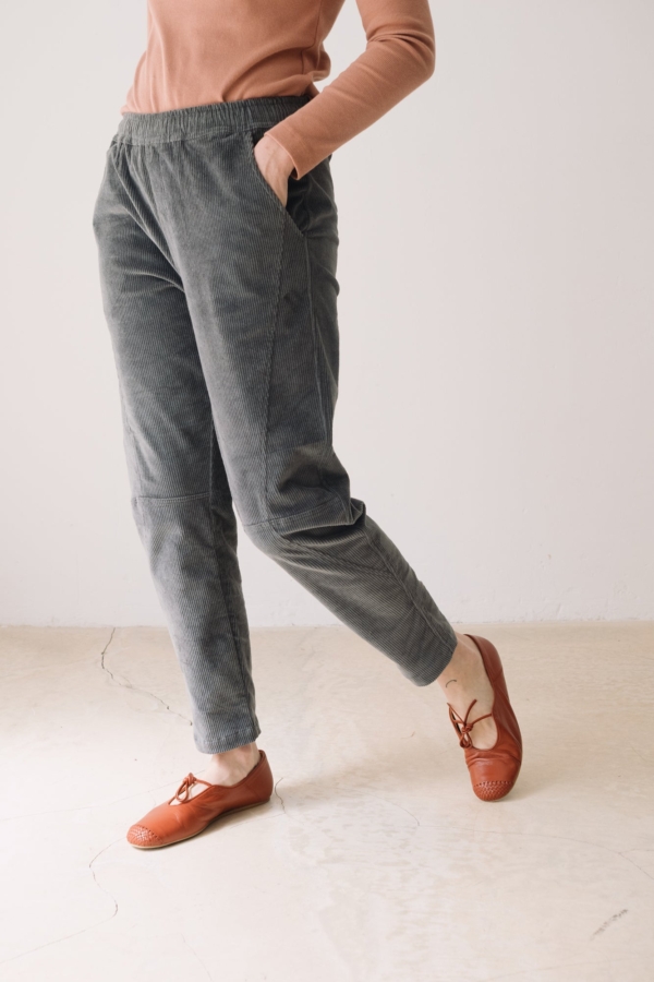 Pantalón pana algodón orgánico azul