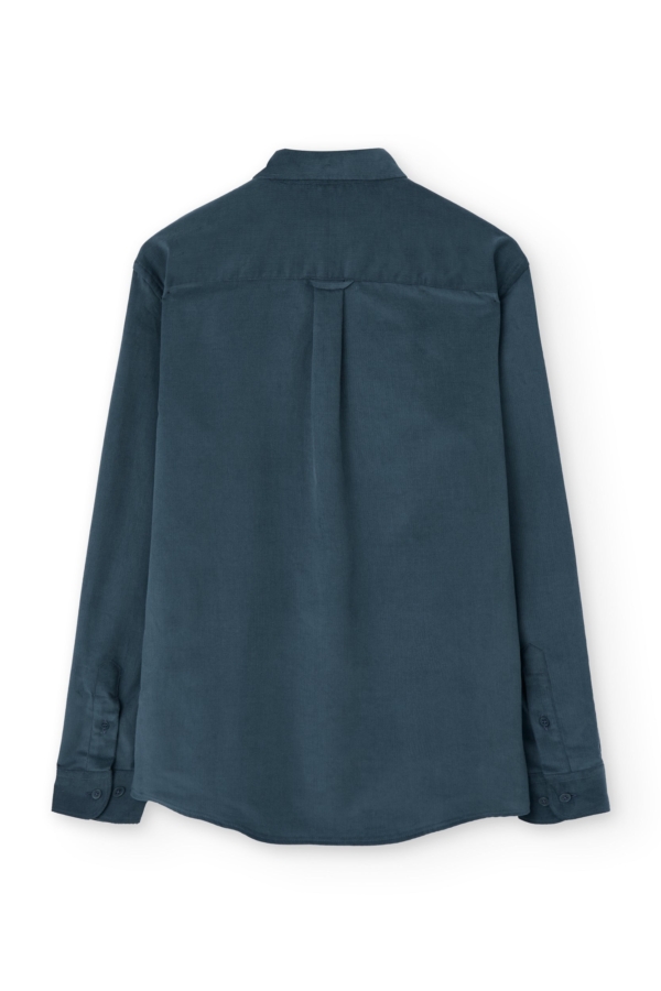 Camisa micropana unisex azul aveto