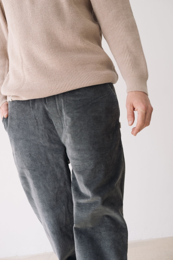 Pantalón pana oversized algodón orgánico azul