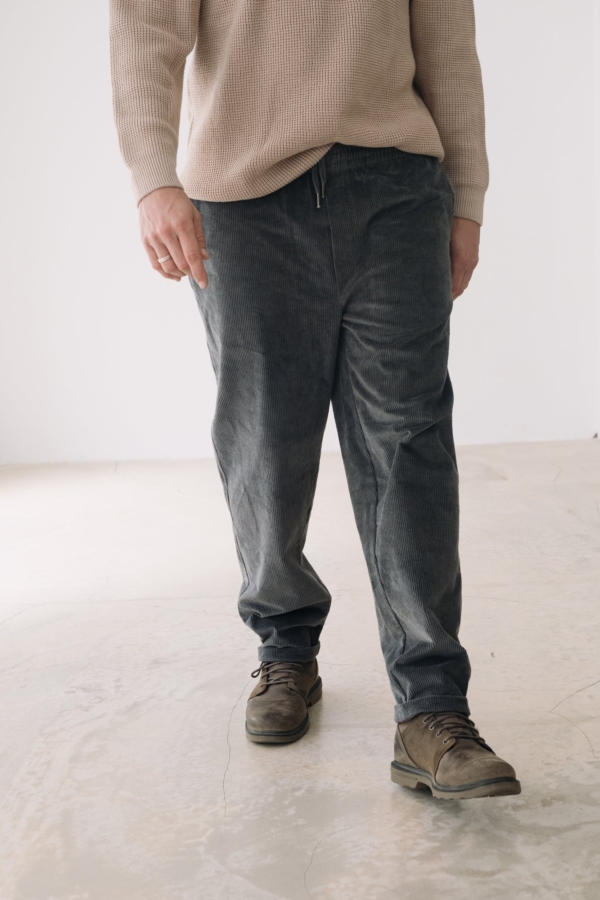 Pantalón pana oversized algodón orgánico azul