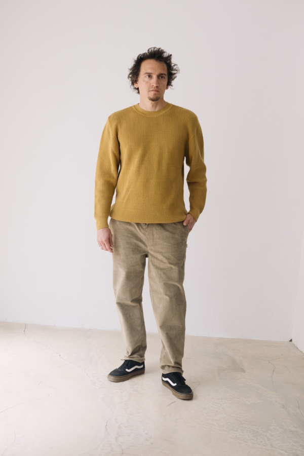 Pantalón pana oversized algodón orgánico verde