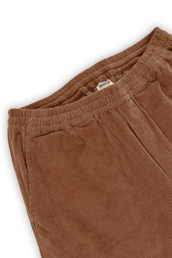 Pantalón pana oversized algodón oránico teja