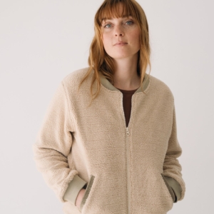 Chaqueta borreguito algodón orgánico crudo