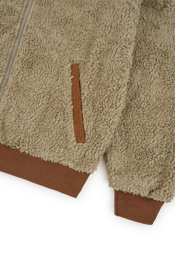 Chaqueta borreguito algodón orgánico verde