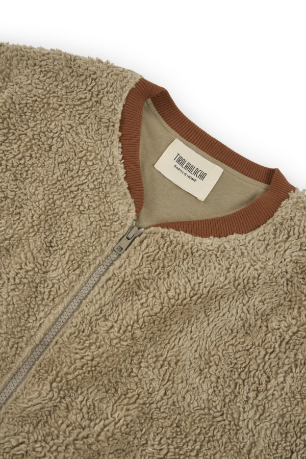 Chaqueta borreguito algodón orgánico verde