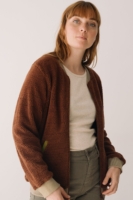 Chaqueta borreguito algodón orgánico marrón