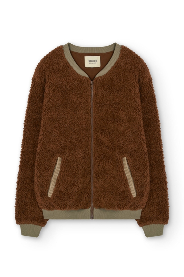 Chaqueta borreguito algodón orgánico marrón