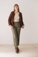 Chaqueta borreguito algodón orgánico marrón