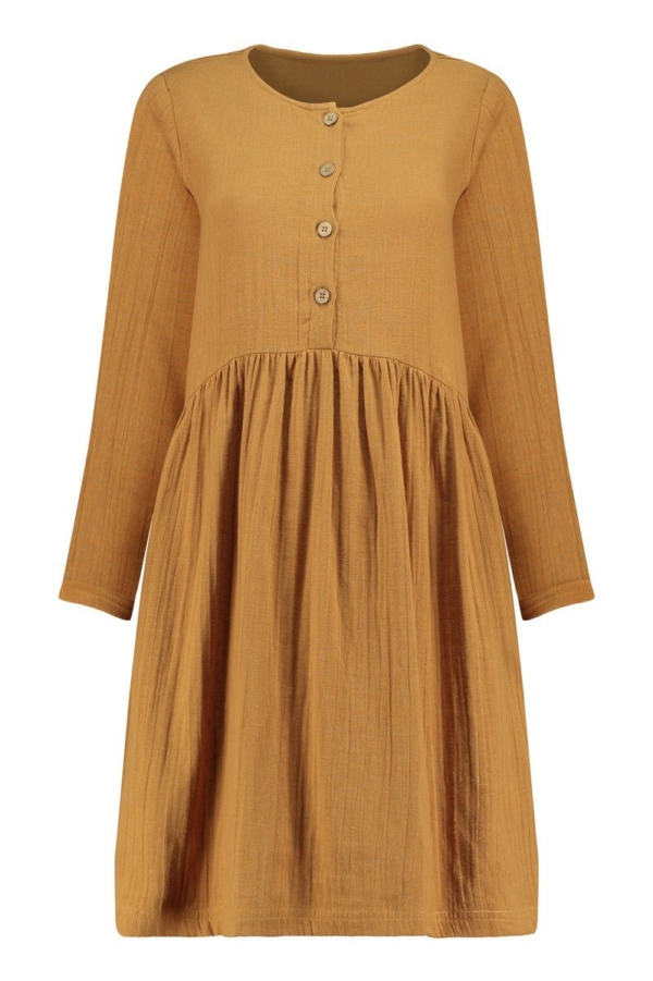 Vestido corto Sahar mostaza