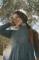 Vestido cuello alto Saura verde