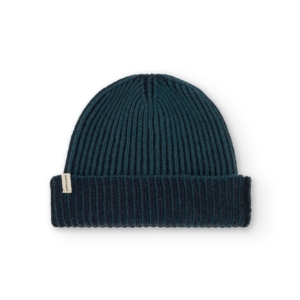 Gorro unisex Tao bicolor azul en lana merino