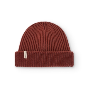Gorro Tao bicolor rojo lana merino