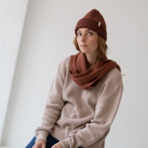 Bufanda Tayo rojo lana merino