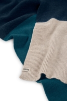 Bufanda Tayo tricolor azul lana merino