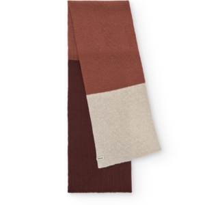 Bufanda Tayo tricolor rojo lana merino