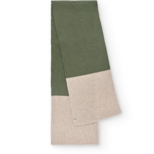 Bufanda Tayo bicolor verde lana merino