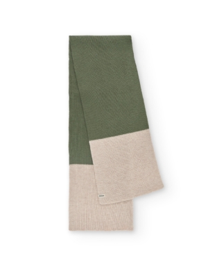 Bufanda Tayo bicolor verde lana merino