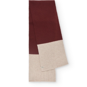 Bufanda Tayo bicolor rojo lana merino