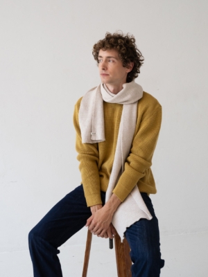 Bufanda Tayo blanco lana merino