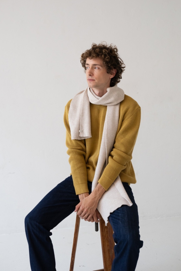 Bufanda Tayo blanco lana merino