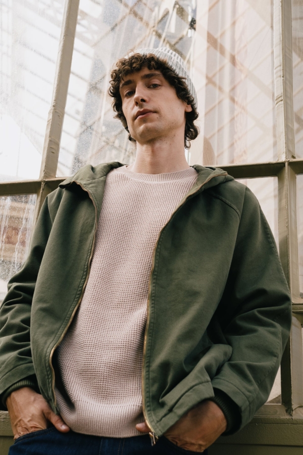 Chaqueta Turina en verde oliva algodón orgánico