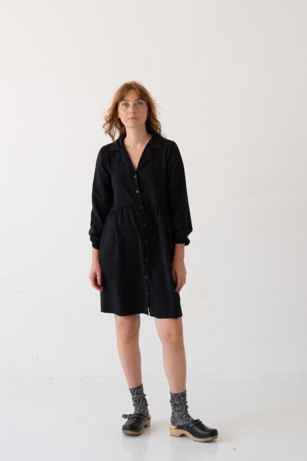 Vestido camisero Tam negro Baya 100% Tencel