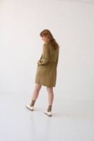 Vestido camisero Tam mostaza 100% Tencel